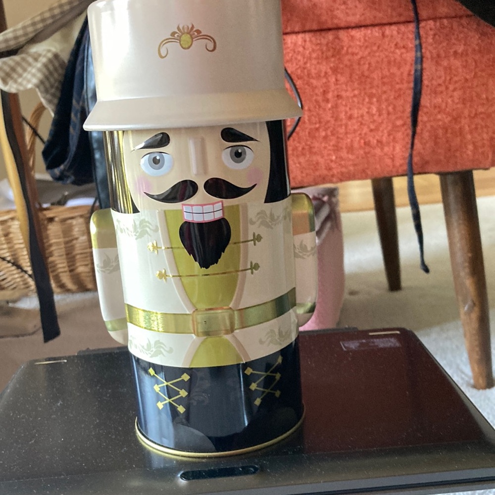 Harry London nutcracker empty chocolate tin